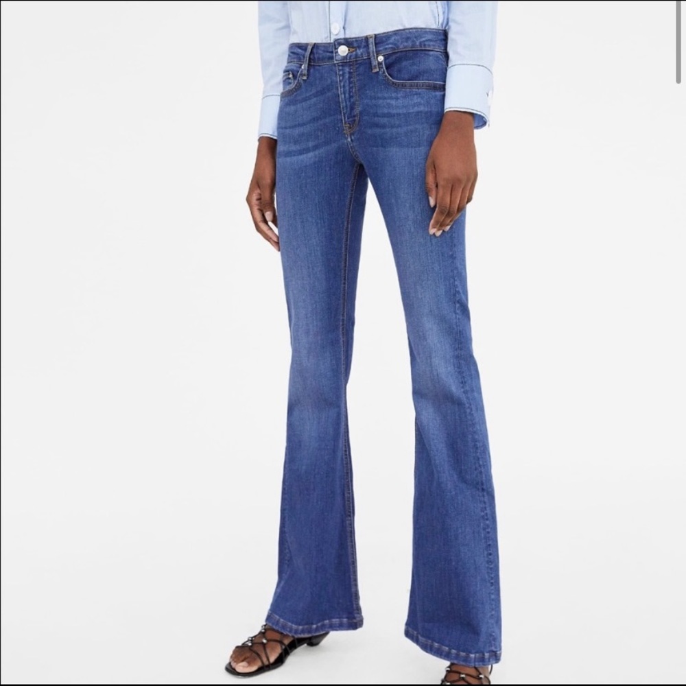 Zara Skinny Flare Jeans in Stilla Island Blue